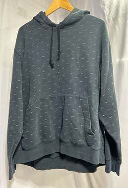 Nike Sportswear Men's All Over Swoosh Print Pullover Hoodie Black XXL